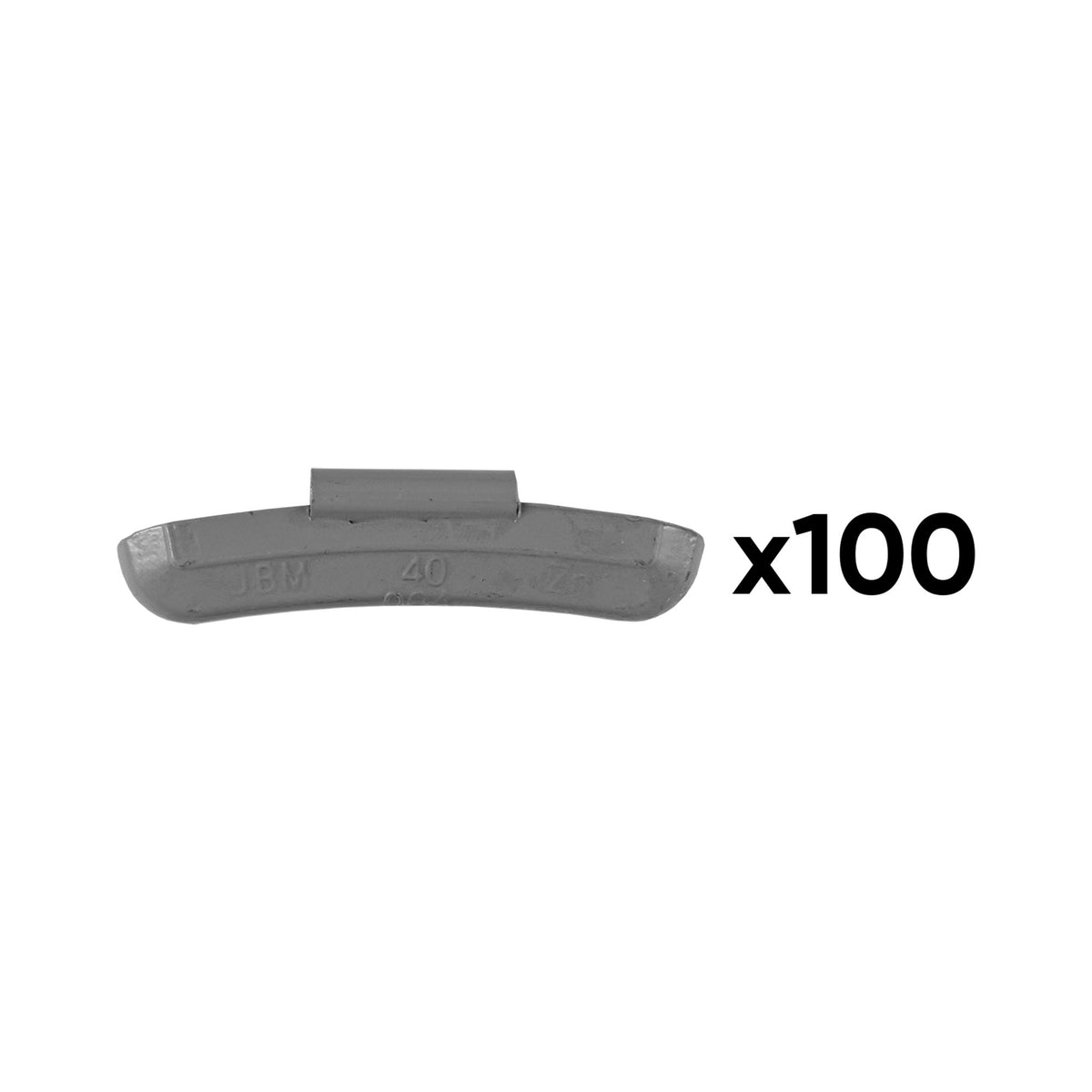 Caixa com 100 Contrapesos de Zinco de Grampo 40GR. Especial para RODA Universal - JBM JBM, imagem do produto