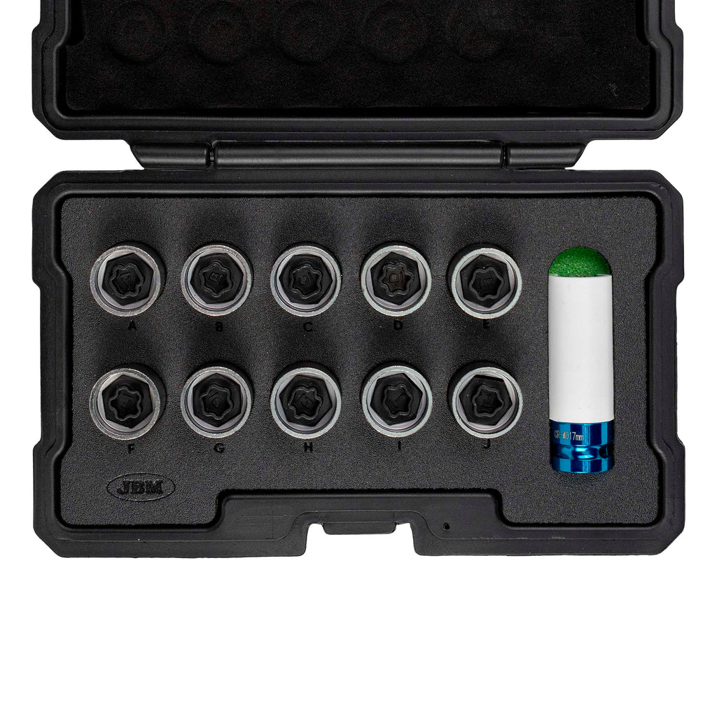 Conjunto de 11 Chaves para Parafuso de Bloqueio de RODA para Toyota - JBM JBM, imagem do produto