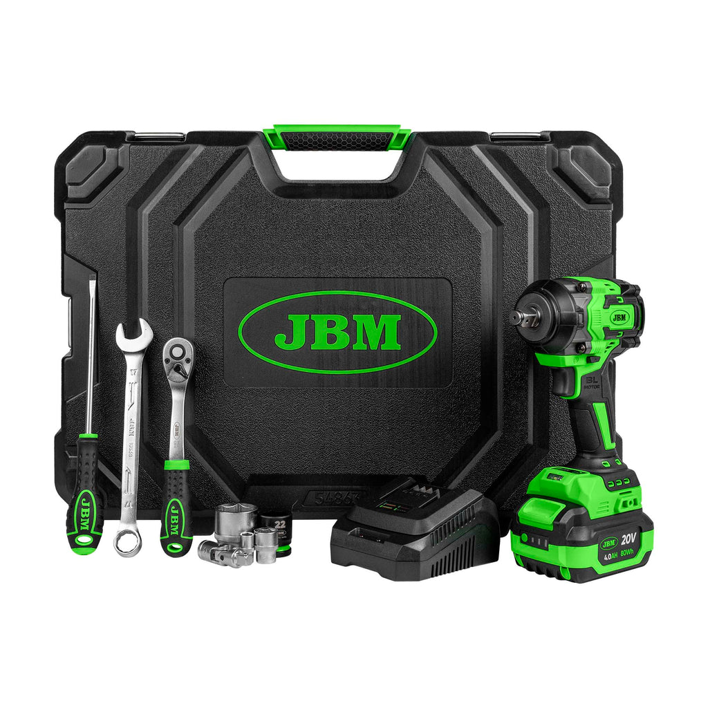 MALA de Ferramentas com Chave de Impacto SEM Escovas a Bateria 800NM - JBM JBM, imagem do produto