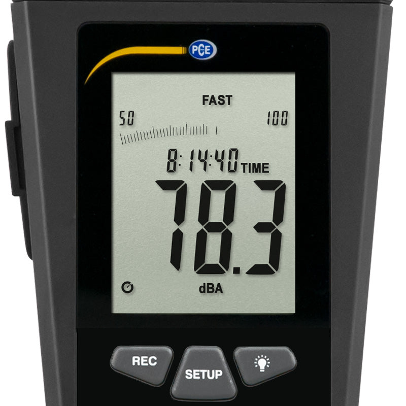 Medidor de nível sonoro PCE-322ALEQ-ICA incluindo certificado de calibração ISO