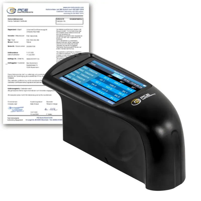 Medidor de brillo PCE-IGM 100-ICA, incluido certificado de calibración ISO