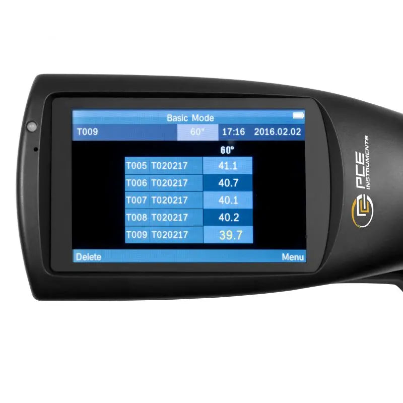 Medidor de brillo PCE-IGM 60-ICA con certificado de calibración ISO