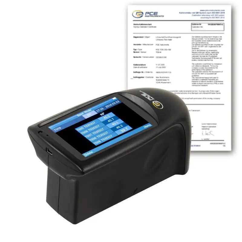 Medidor de brillo PCE-IGM 60-ICA con certificado de calibración ISO