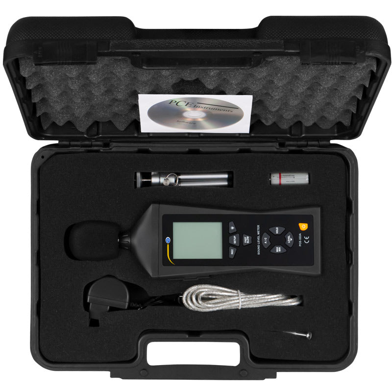 Medidor de nível sonoro PCE-322A-ICA incluindo certificado de calibração ISO