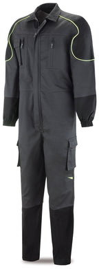 Fato-macaco Pro Series stretch cinzento/preto poliéster/algodão 245 g