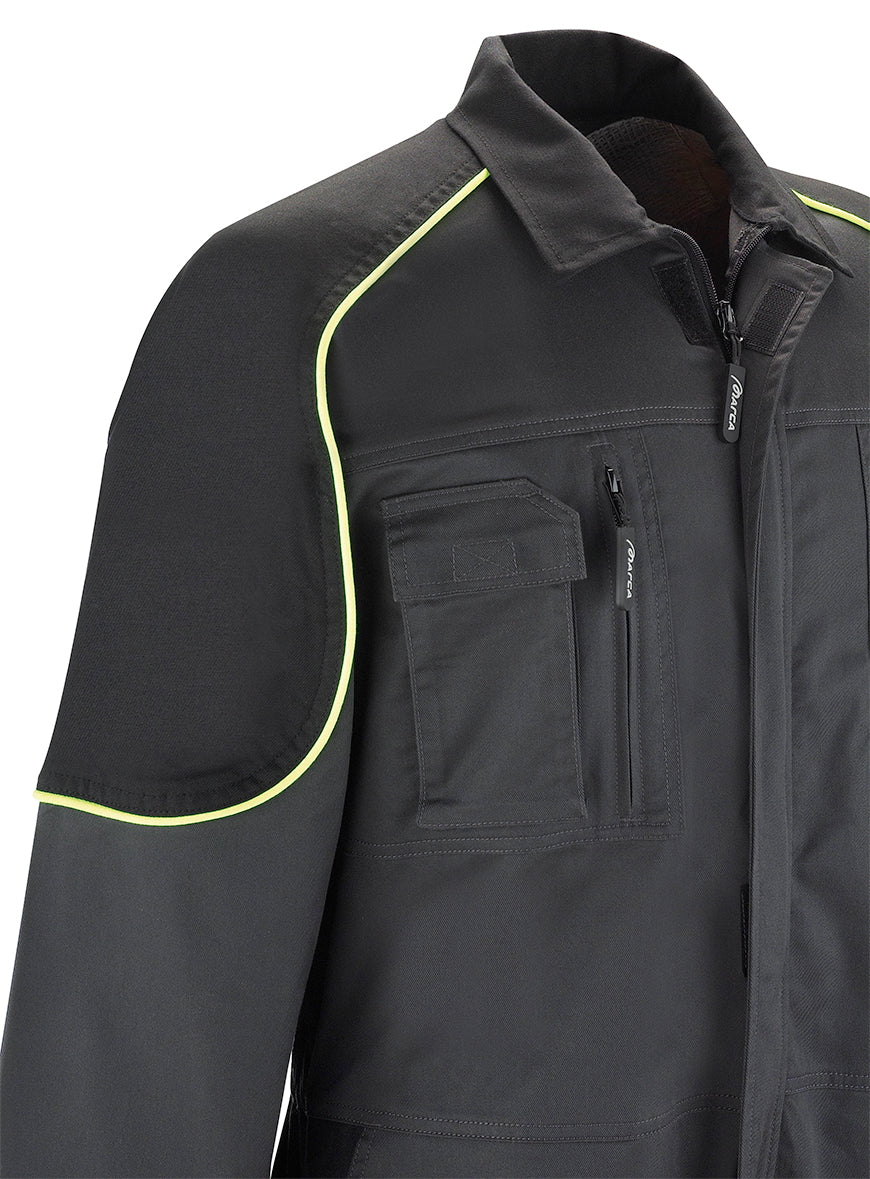 Fato-macaco Pro Series stretch cinzento/preto poliéster/algodão 245 g, vista 3