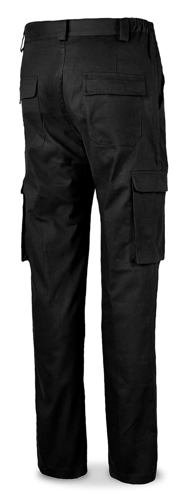 Calças stretch pretas algodão 240 g com vários bolsos, vista 2