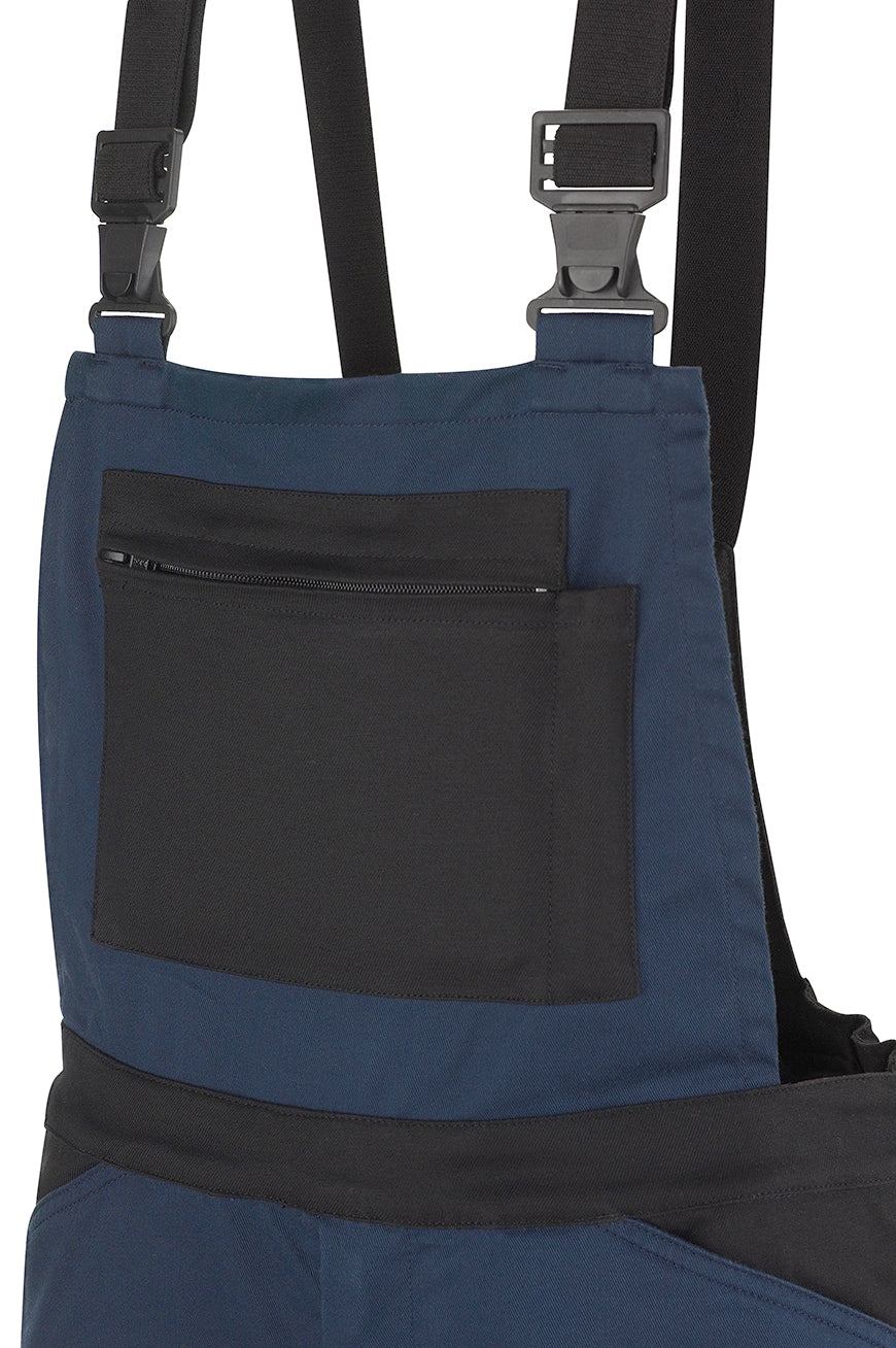 Jardineiras Pro Series stretch azul-marinho/preto poliéster/algodão 245 g, vista 3