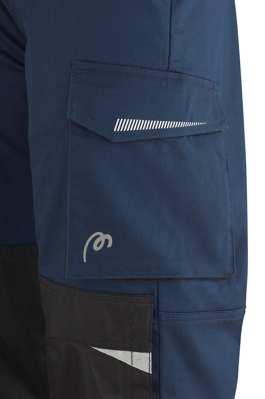 Calças Pro Series stretch azul-marinho/preto poliéster/algodão 245 g, vista 3