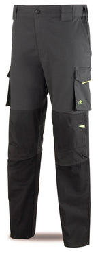 Calças Pro Series stretch cinzento/preto poliéster/algodão 245 g