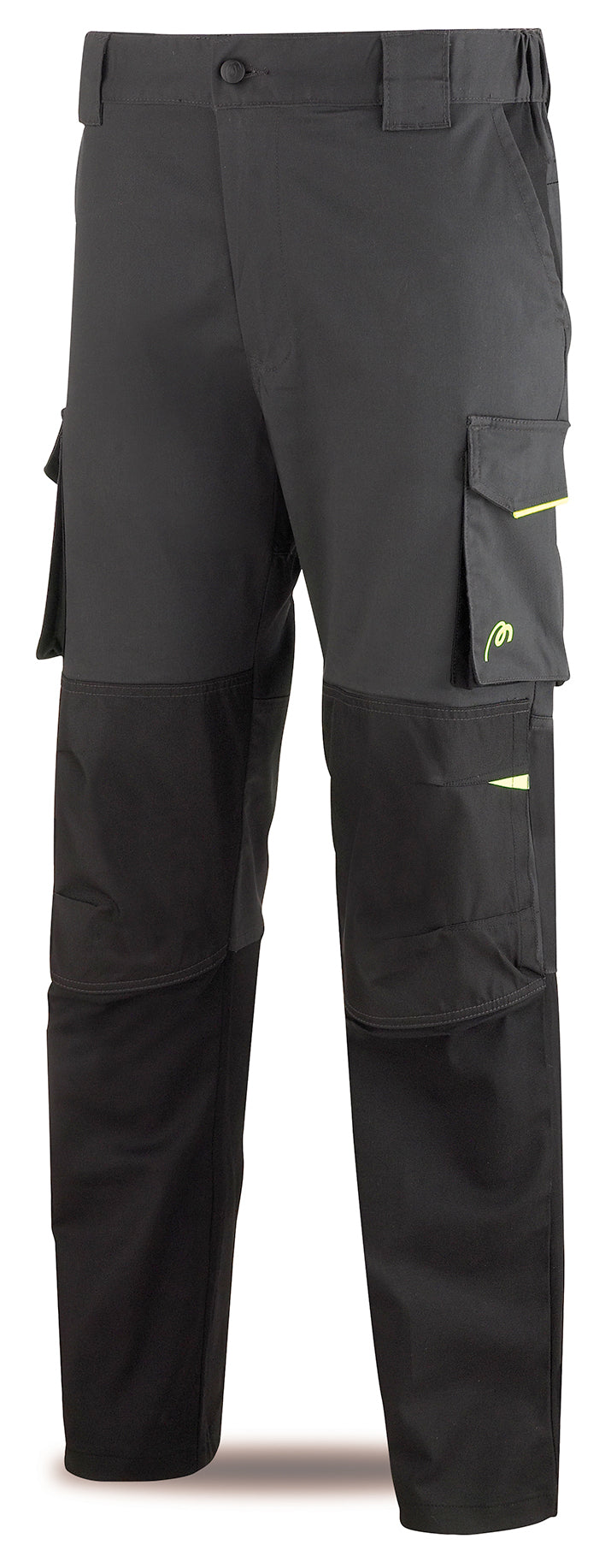 Calças Pro Series stretch cinzento/preto poliéster/algodão 245 g