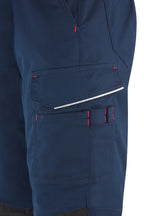 Calças stretch azul-marinho poliéster/algodão 245 g com vários bolsos, vista 5