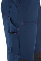 Calças stretch azul-marinho poliéster/algodão 245 g com vários bolsos, vista 6