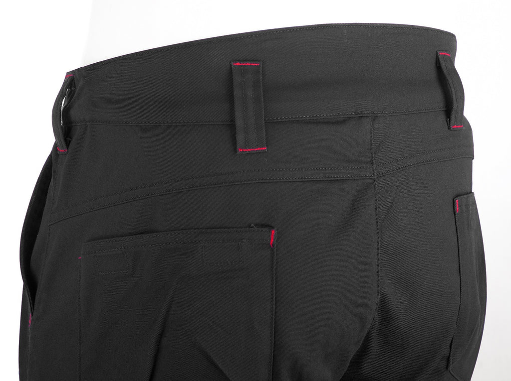 Calças stretch cinzentas poliéster/algodão 245 g com vários bolsos, vista 3