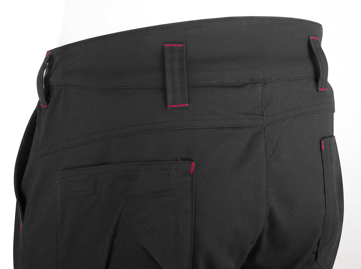 Calças stretch cinzentas poliéster/algodão 245 g com vários bolsos, vista 3