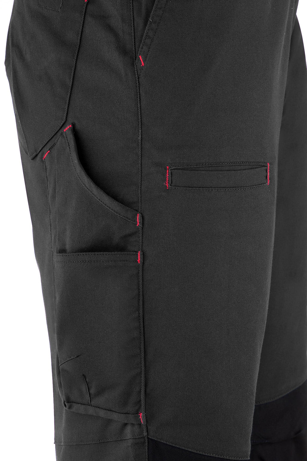 Calças stretch cinzentas poliéster/algodão 245 g com vários bolsos, vista 2