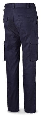 Calças stretch azul-marinho algodão 240 g com vários bolsos, vista 2