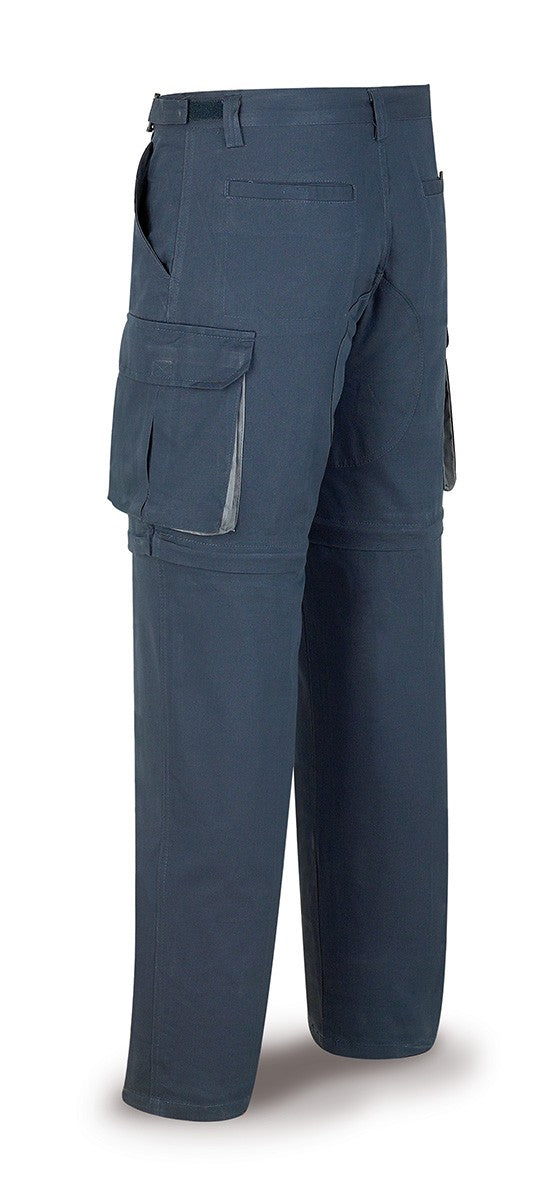 Calças destacáveis azul-marinho algodão 200 g com vários bolsos, vista 2