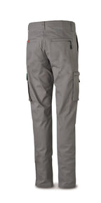 Calças stretch cinzentas algodão 260 g com vários bolsos, vista 2