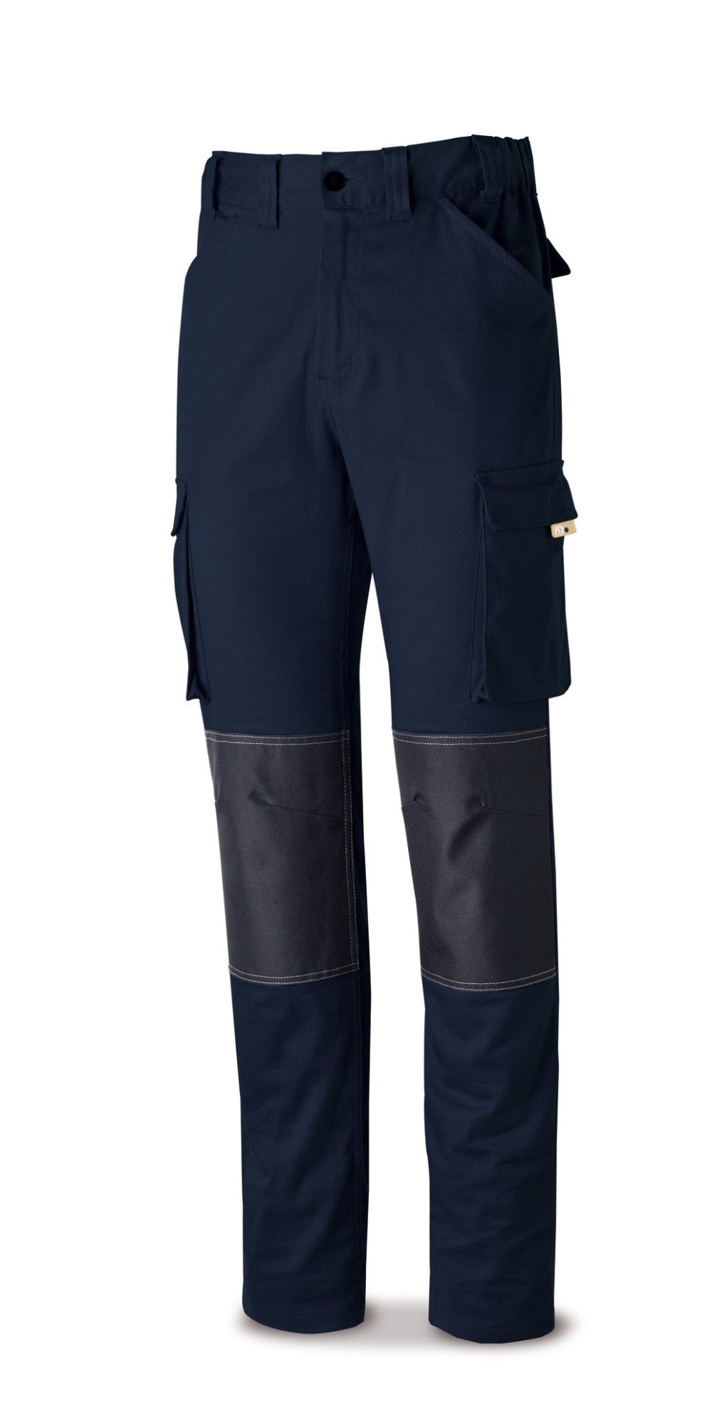 Calças stretch Pro Series azul-marinho algodão 220 g com vários bolsos