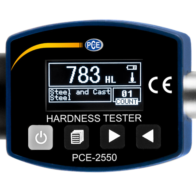 Testador de dureza PCE-2550-ICA incl. certificado de calibração ISO