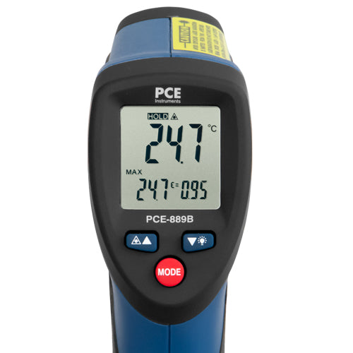Termómetro infravermelho PCE-889B-ICA incl. certificado de calibração ISO