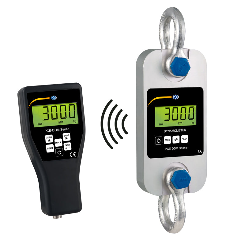 Dinamómetro de tracción PCE-DDM 3-ICA, incluye certificado de calibración ISO