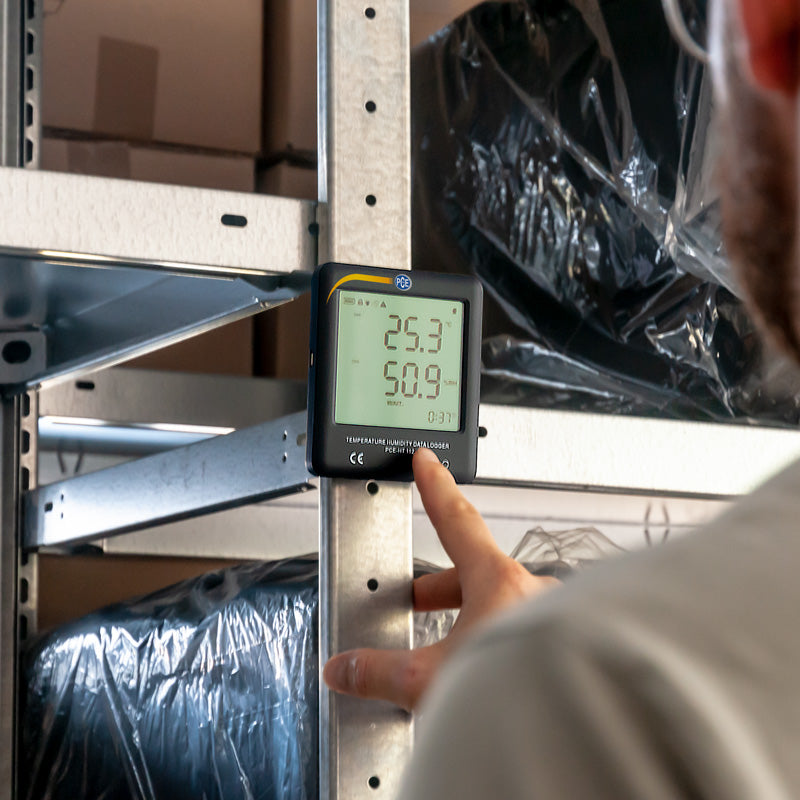 Termohigrómetro PCE-HT 112-ICA incluyendo certificado de calibración ISO