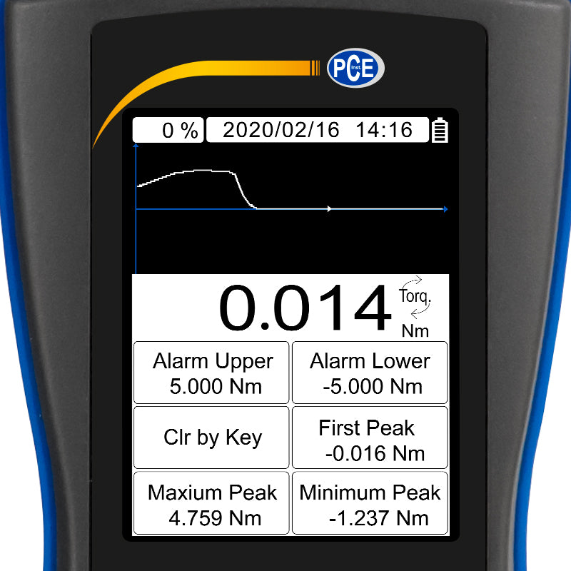 Chave de torque PCE-DFG N 5TW-ICA incl. certificado de calibração ISO