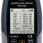 Medidor de nível sonoro PCE-428-ICA incluindo certificado de calibração ISO