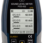 Medidor de nível sonoro PCE-432-ICA incluindo certificado de calibração ISO