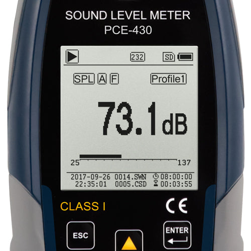 Medidor de nível de som PCE-430-SC 09