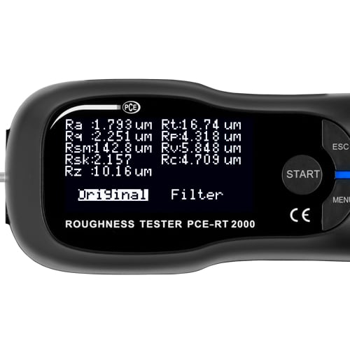 Testador de rugosidade PCE-RT 2000BT