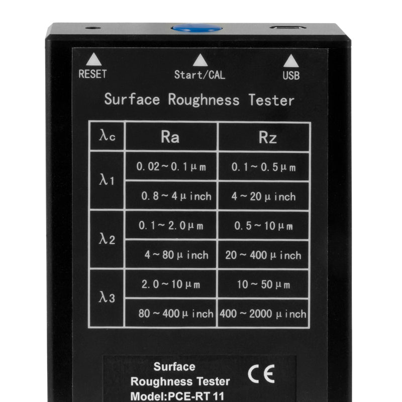 Rugosímetro PCE-RT 11-ICA incluye certificado de calibración ISO