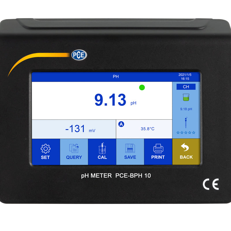 medidor de pH de mesa PCE-BPH 10