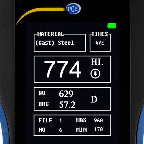 Durómetro PCE-2900-ICA incl. certificado de calibración ISO