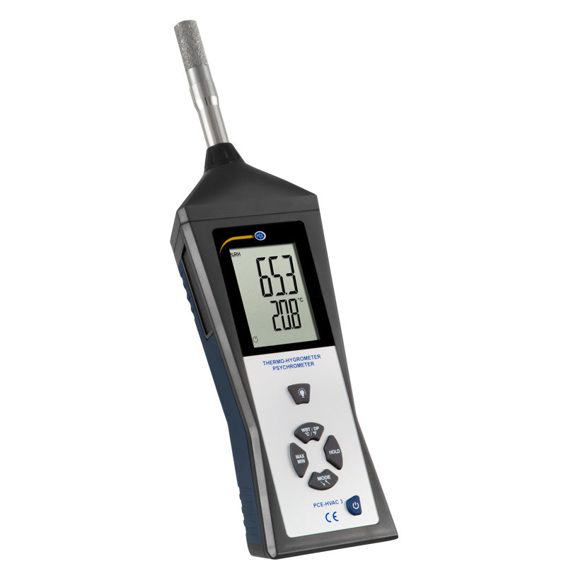 Termohigrómetro PCE-HVAC 3S incluye certificado de calibración ISO