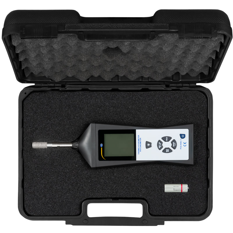 Termohigrómetro PCE-HVAC 3S incluye certificado de calibración ISO