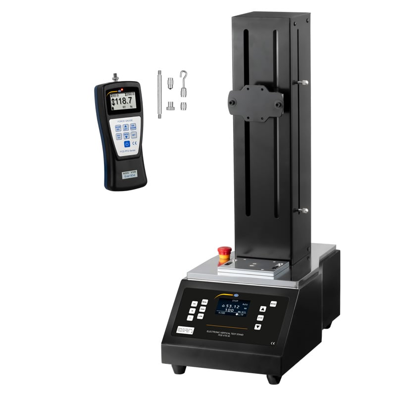Dinamómetro PCE-VTS 50-PFG 500-KIT incl. máquina de teste