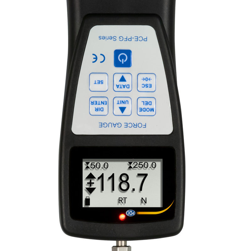 Dinamómetro PCE-VTS 50-PFG 500-KIT incl. máquina de teste