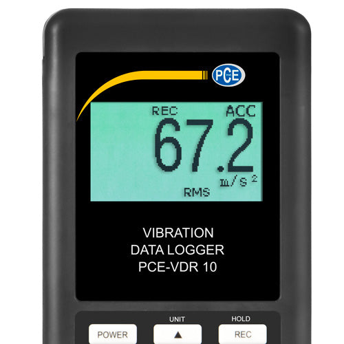 Medidor de vibração PCE-VDR 10-ICA, incluindo certificado de calibração ISO