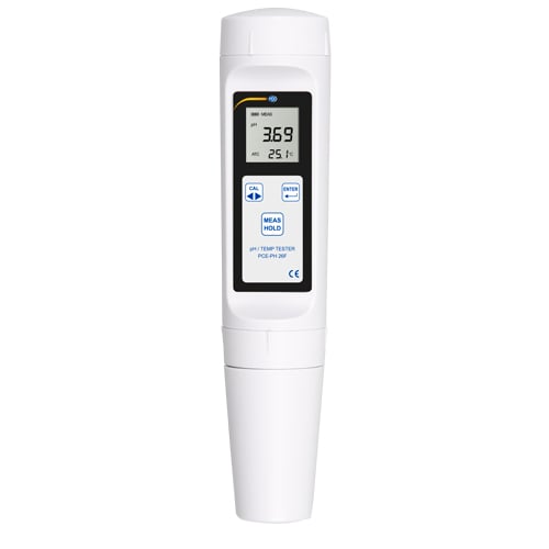 Medidor de pH PCE-PH 26F-ICA con certificado de calibración ISO