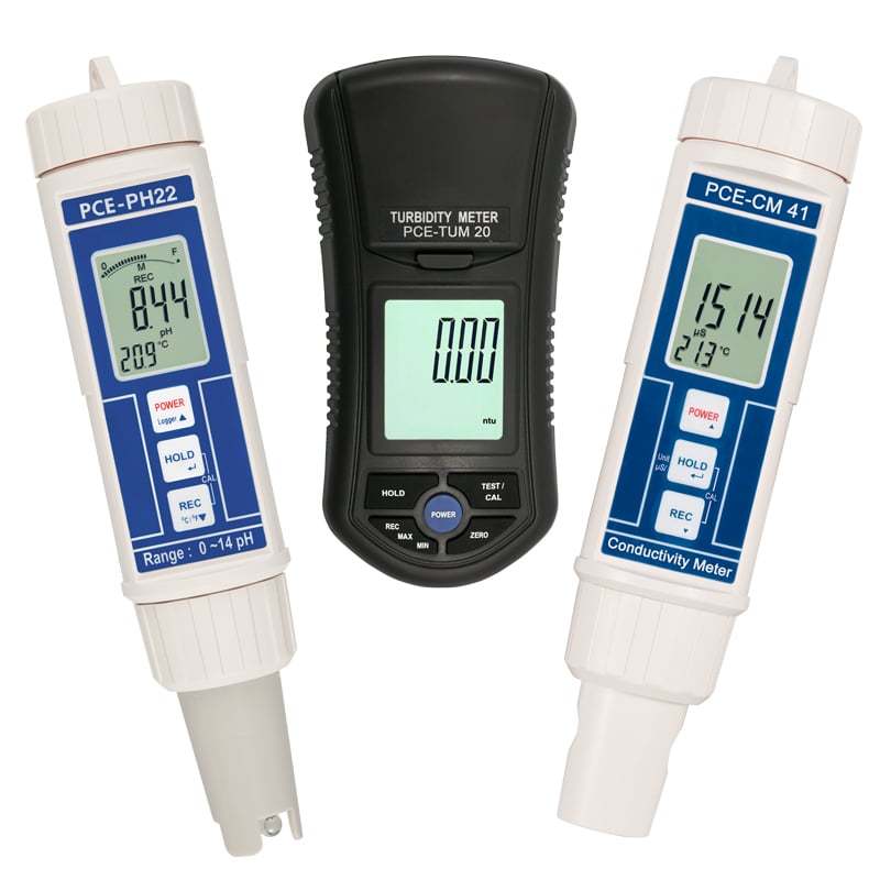 Medidor de pH PCE-PH 22-TUM 20-CM 41-KIT para piscinas de água salgada