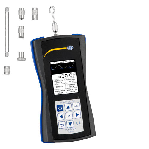 Dinamómetro PCE-VTS 50-DFG N 500-KIT incl. máquina de teste