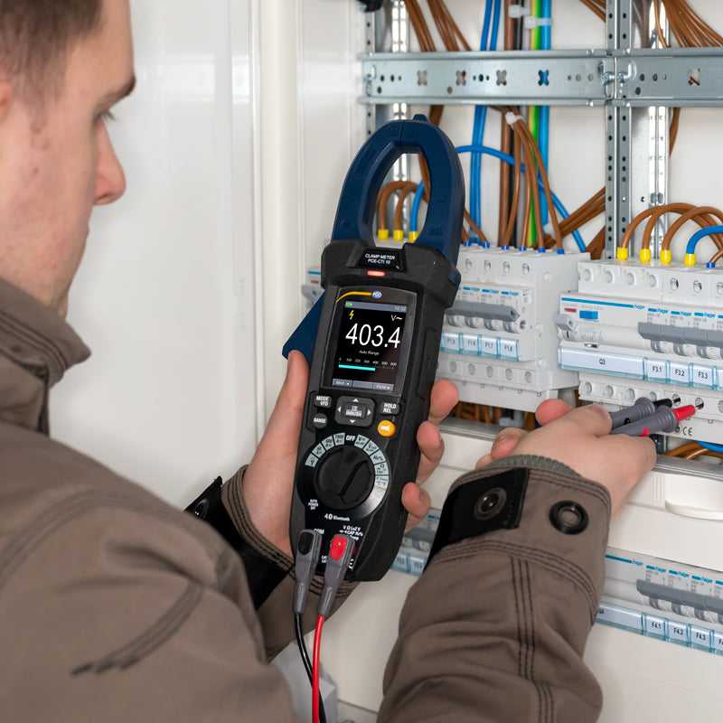 Alicate amperímetro para 1500 V DC PCE-CTI 10