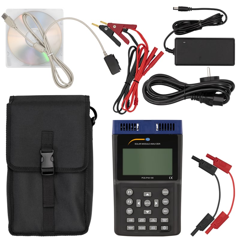 Medidor para instalações fotovoltaicas Kit PCE-PVA 100-SPM 1-KIT