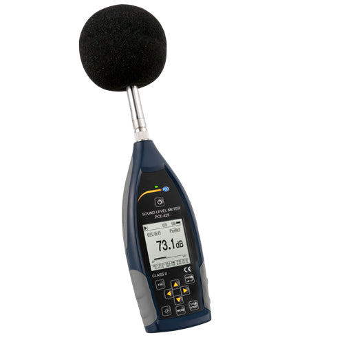 Sonómetro PCE-428 - Kit con calibrador acústico incl. certificado ISO