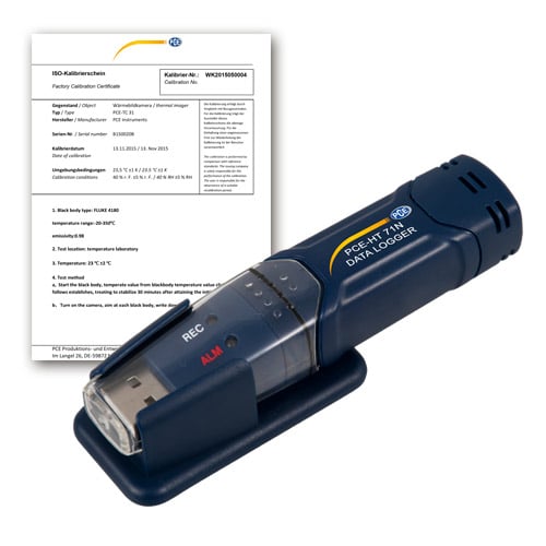 Termohigrómetro PCE-HT 71N-ICA con certificado de calibración ISO