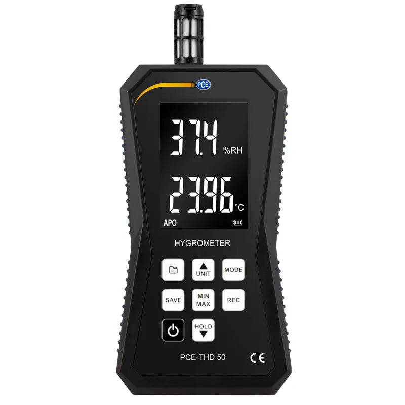 Termohigrómetro PCE-THD 50-ICA con certificado de calibración ISO