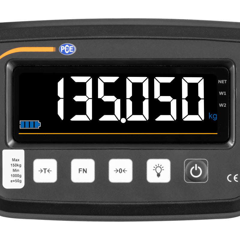 Plataforma de pesagem verificada PCE-MS PC150-1-65x95-M